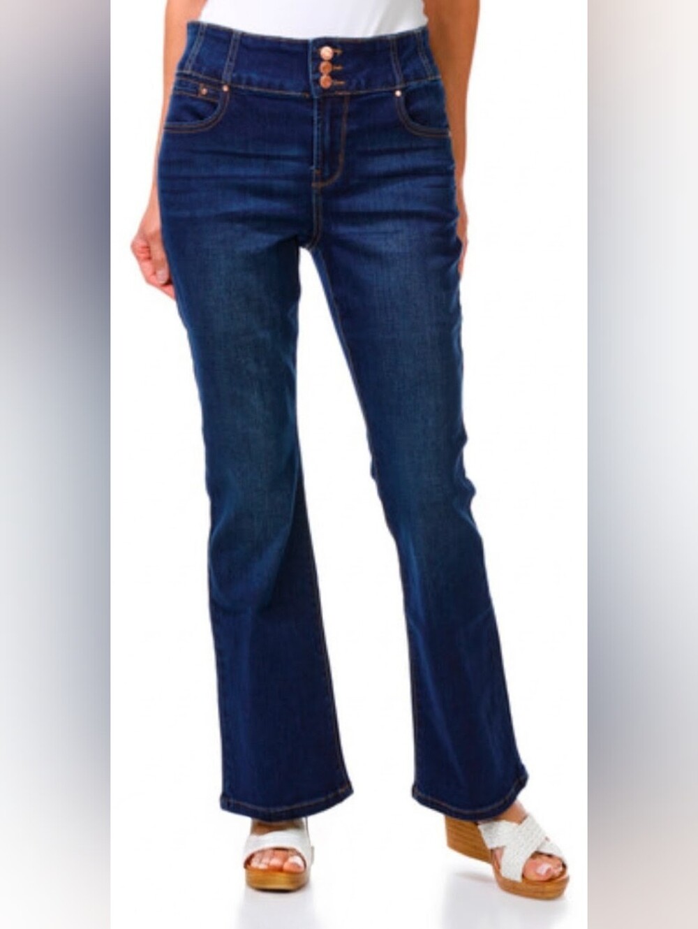 RACHEL By Rachel Roy 3 Button High Waist Boot cut Jeans